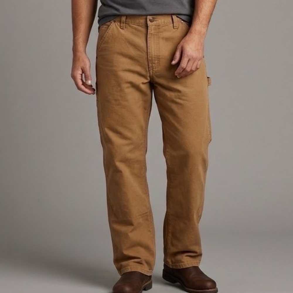 Vtg Dickies Duck Canvas Carpenter Pants 40x30 Brown Relaxed Fit Workwear Utility